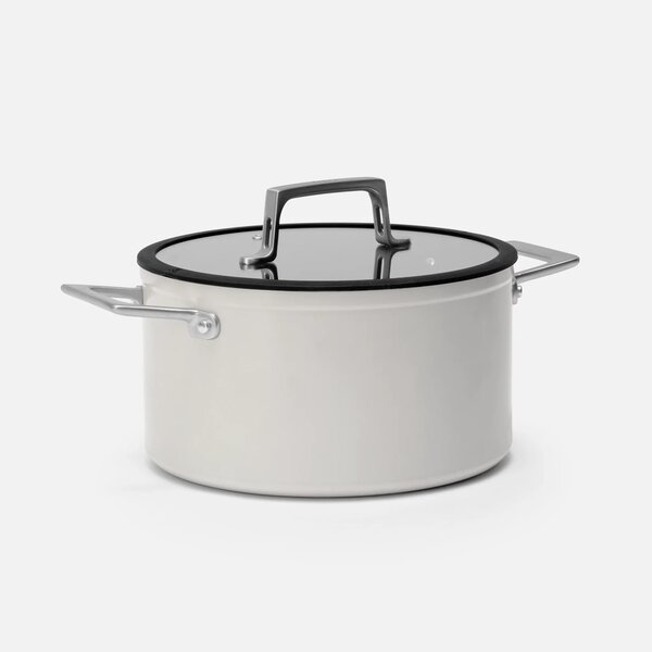 Fabini Hrnec Meda 4.0, ø 24 cm (5,5 l) - Nepřilnavý hrnec s keramickým povrchem s poklicí, šedý