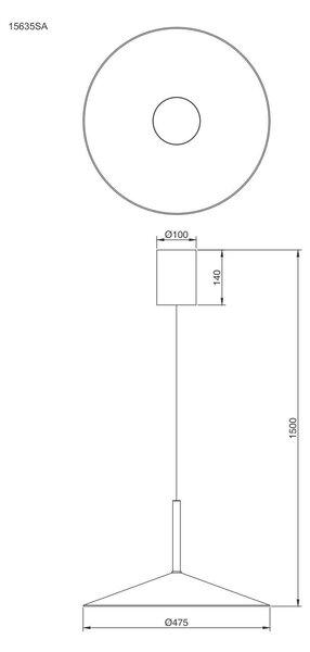ZÁVĚSNÉ LED SVÍTIDLO, 47,5/150 cm Globo - Online Only svítidla, Online Only