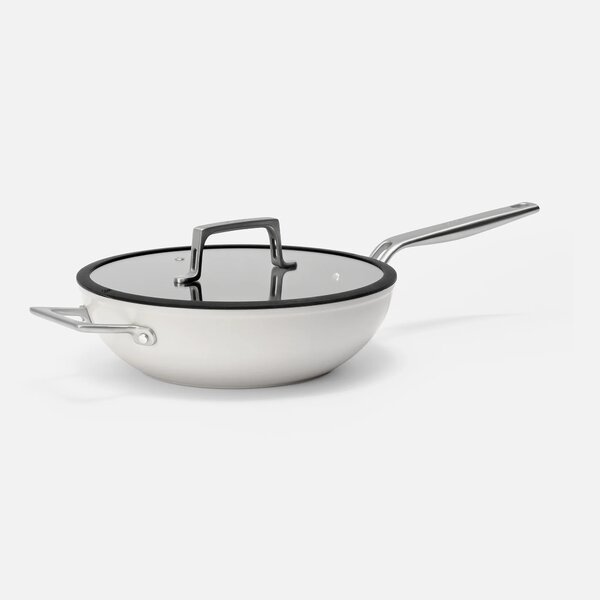 Fabini Wok pánev Meda 4.0, ø 28 cm - Nepřilnavá pánev s keramickým povrchem s poklicí, šedá