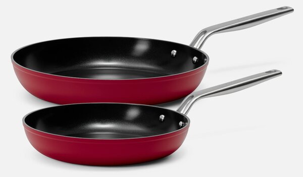 Fabini Sada pánví Meda 4.0, ø 26 cm + ø 30 cm, 2 díly - Nepřilnavé pánve s keramickým povrchem, vínové