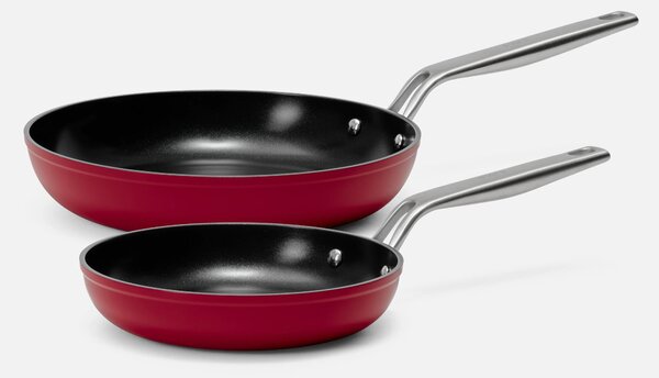 Fabini Sada pánví Meda 4.0, ø 20 cm + ø 26 cm, 2 díly - Nepřilnavé pánve s keramickým povrchem, vínové