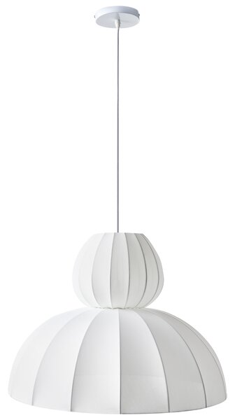 Závěsná lampa GOELETTE Umělé hedvábí Bílá