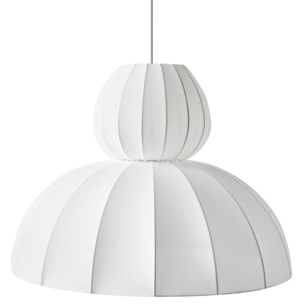 Závěsná lampa GOELETTE Umělé hedvábí Bílá