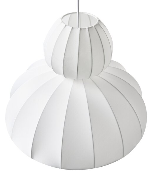 Závěsná lampa GOELETTE Umělé hedvábí Bílá