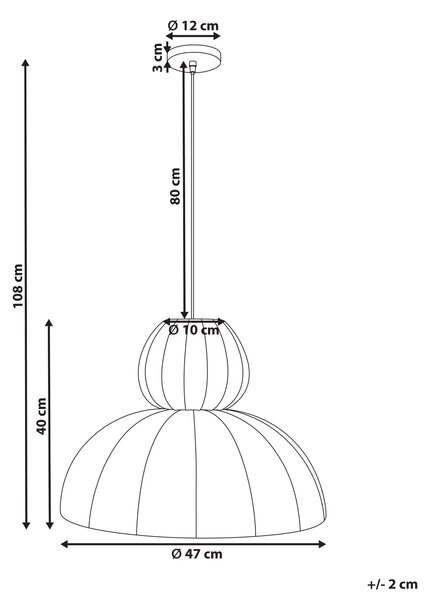 Závěsná lampa GOELETTE Umělé hedvábí Bílá
