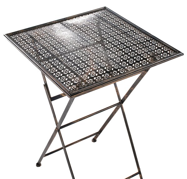 Zahradní barový stůl BORMIO 60 cm 60 cm Kov Černá