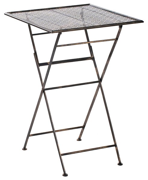 Zahradní barový stůl BORMIO 60 cm 60 cm Kov Černá