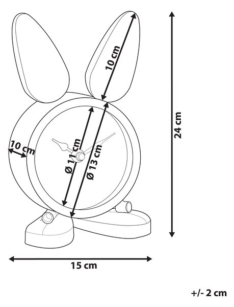 Hodiny THUSIS 15 cm Kov Stříbrná