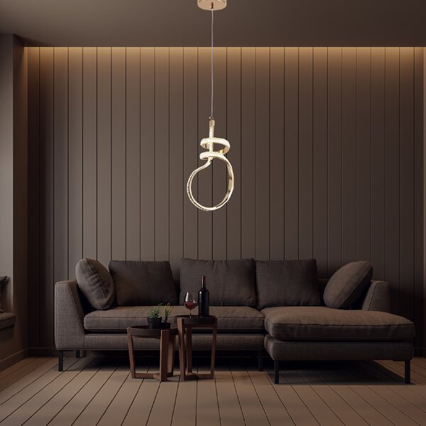 Toolight Toolight, LED závěsné svítidlo, 24W, 4000K, G071-CP, zlatá, OSW-08669