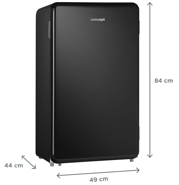 Concept LTR3047bcN retro lednice 93 l, černá