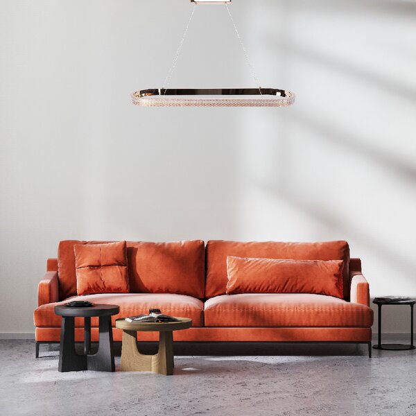 Toolight Toolight, LED závěsné svítidlo 90cm APP1751-CP, zlatá lesklá, OSW-06065