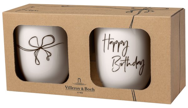 Villeroy&Boch Statement Happy Birthday sada 2tlg. 115 x 80 x 104 mm, 290 ml