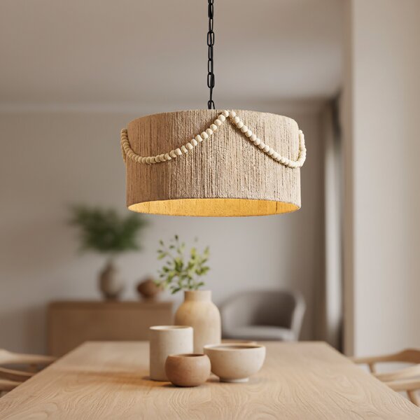 Toolight Toolight, stropní svítidlo 40cm, 1xE27, APP1741-1CP, přírodní hnědá, OSW-05123