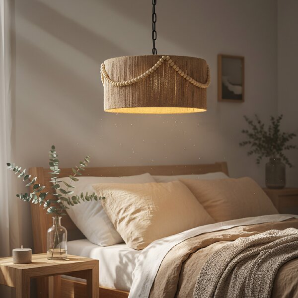 Toolight Toolight, stropní svítidlo 40cm, 1xE27, APP1741-1CP, přírodní hnědá, OSW-05123