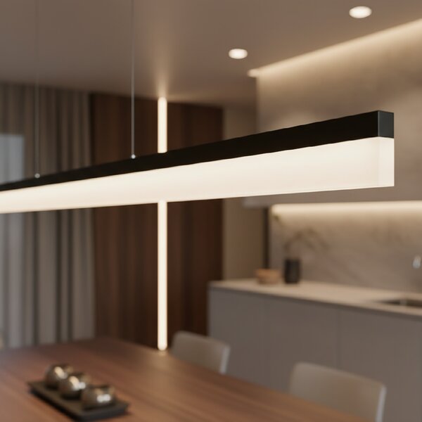Toolight Toolight, LED stropní svítidlo 200cm, 48W, 4000K, APP1695-CP, černá, OSW-07892
