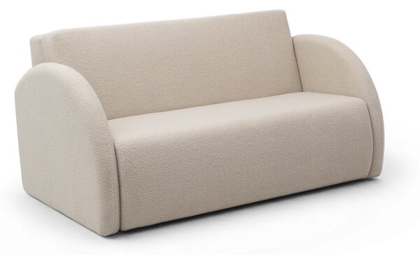 Rozkládací pohovka Nubi třímístná 140 cm s úložným prostorem - světlý béžový boucle Quelle 03