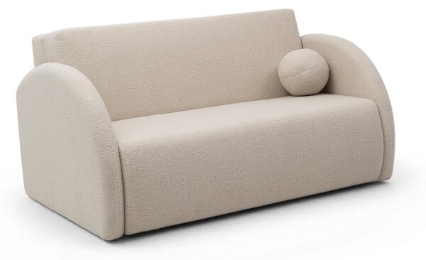Rozkládací pohovka Nubi třímístná 140 cm s úložným prostorem - světlý béžový boucle Quelle 03