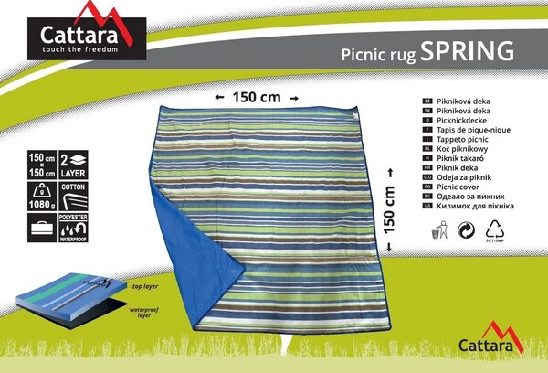Cattara Pikniková deka SPRING 150x150cm