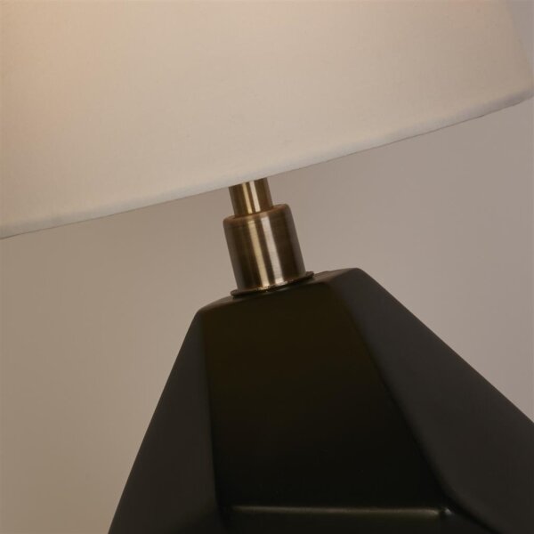 Searchlight EU88250BK - Stolní lampa APEX 1xE27/60W/230V černá/šedá
