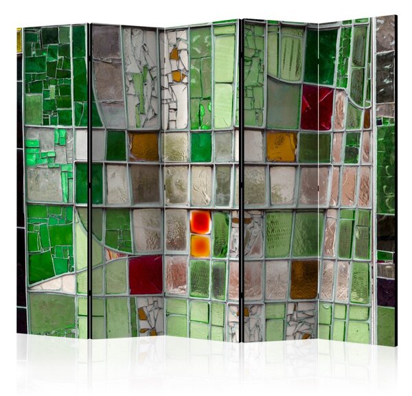Paraván - Smaragdová vitráž II 225x172
