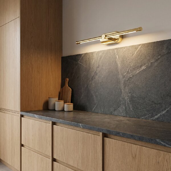 Toolight Toolight, LED nástěnné svítidlo 40cm, 13W, 4000K, 1000lm, APP1889-1W, zlatá lesklá, OSW-66044