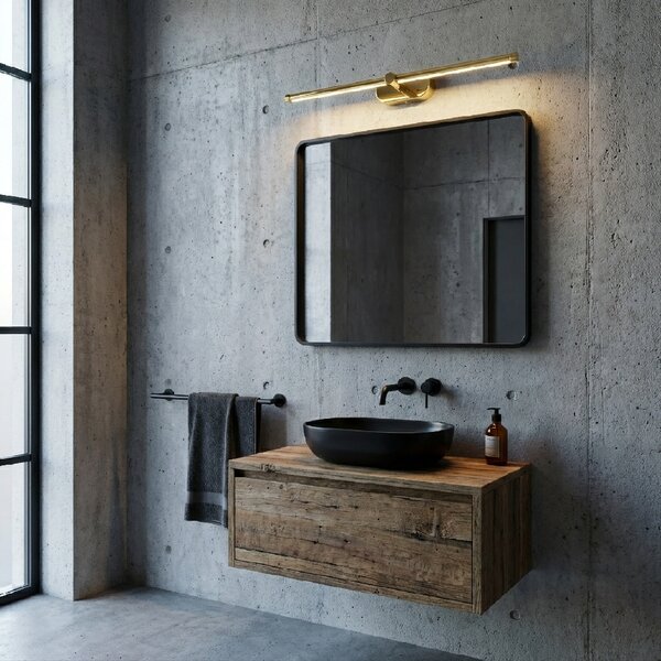 Toolight Toolight, LED nástěnné svítidlo 60cm, 13W, 4000K, 1000lm, APP1890-1W, zlatá lesklá, OSW-66045