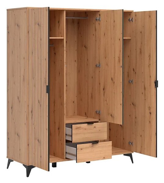 Šatní skříň Lamea SZF2D2S1M, dub artisan