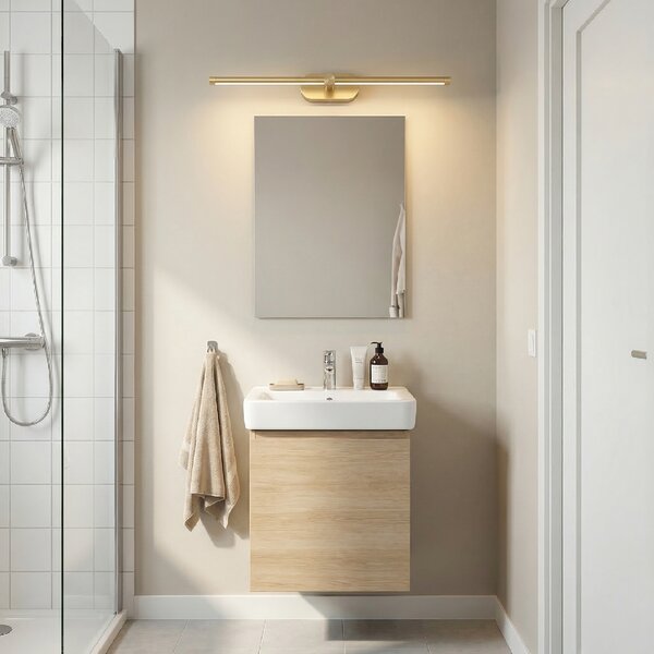 Toolight Toolight, LED nástěnné svítidlo 60cm, 13W, 4000K, 1000lm, APP1893-1W, zlatá matná, OSW-66048