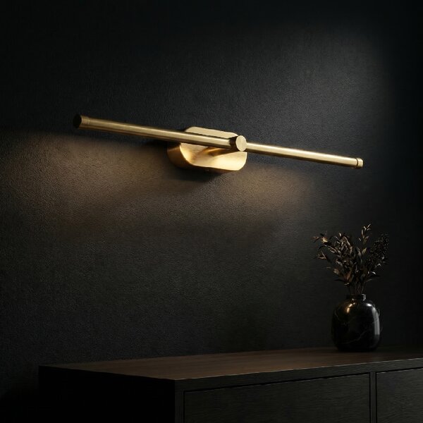 Toolight Toolight, LED nástěnné svítidlo 60cm, 13W, 4000K, 1000lm, APP1893-1W, zlatá matná, OSW-66048