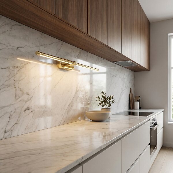 Toolight Toolight, LED nástěnné svítidlo 60cm, 13W, 4000K, 1000lm, APP1890-1W, zlatá lesklá, OSW-66045