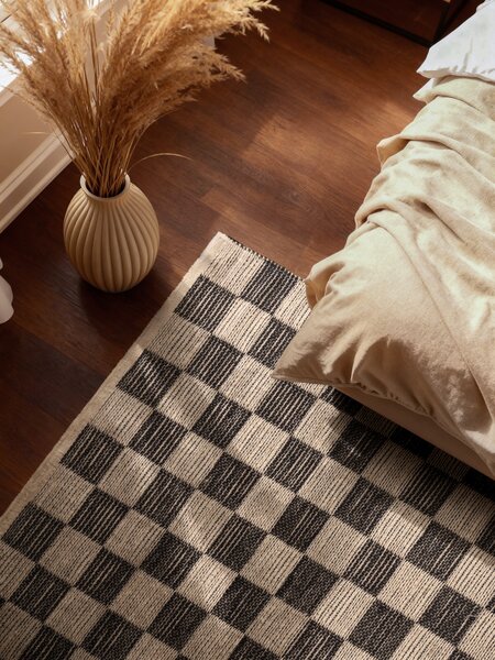 Hanse Home, Kusový koberec Handloom 106333 Rex White Black, 120x170, černobílá, chodba / předsíň