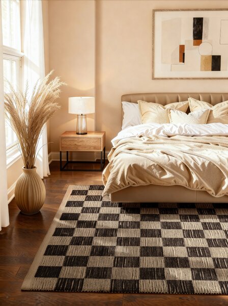 Hanse Home, Kusový koberec Handloom 106333 Rex White Black, 120x170, černobílá, chodba / předsíň