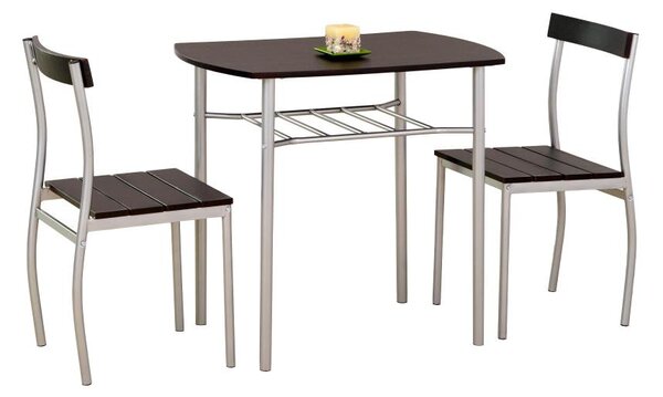 Balkónový set LANCE 82x50 cm kov/wenge