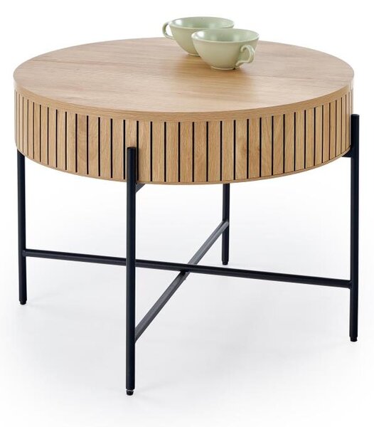 Konferenční stolek DANTE pr. 67 cm hnědá/černá