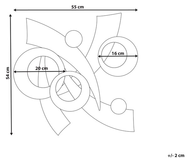 Závěsná ozdoba FENIT Kov 54 cm Zlatá