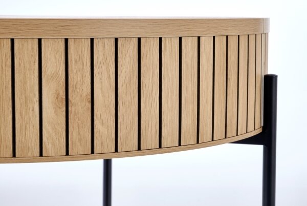 Konferenční stolek DANTE pr. 67 cm hnědá/černá