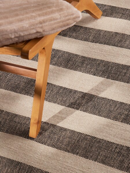 Hanse Home, Kusový koberec Handloom 106334 Playa White Black, 120x170, černobílá, chodba / předsíň