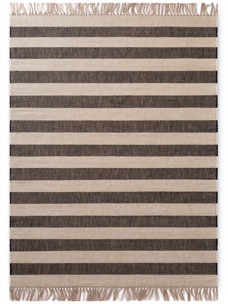 Hanse Home, Kusový koberec Handloom 106334 Playa White Black, 120x170, černobílá, chodba / předsíň