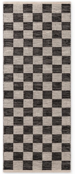 Hanse Home, Běhoun Handloom 106333 Rex White Black, 80x200, černobílá, chodba / předsíň