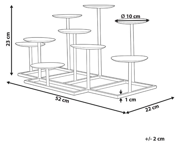 Svícen LAMEGO Kov 23 cm Černá