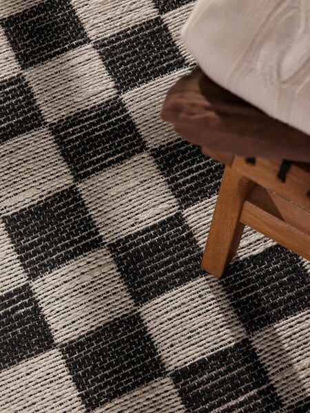 Hanse Home, Běhoun Handloom 106333 Rex White Black, 80x200, černobílá, chodba / předsíň