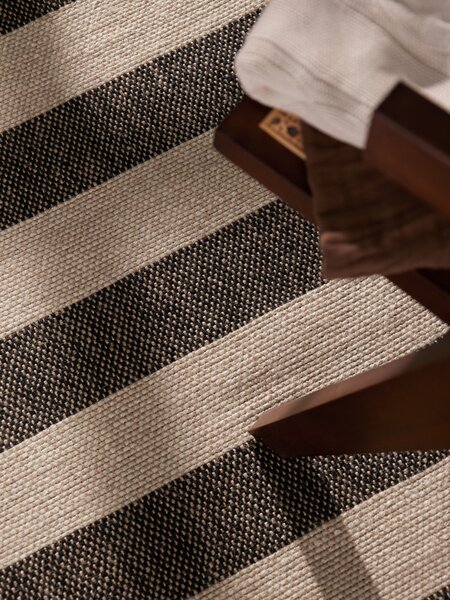 Hanse Home, Běhoun Handloom 106334 Playa White Black, 80x200, černobílá, chodba / předsíň