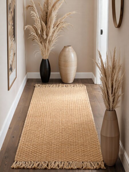 Hanse Home, Běhoun Handloom 106335 Fjord Natural Gold, 80x300, béžová, chodba / předsíň
