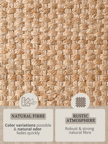 Hanse Home, Kusový koberec Handloom 106335 Fjord Natural Gold, 160x230, béžová, chodba / předsíň