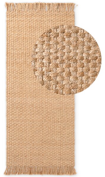 Hanse Home, Běhoun Handloom 106335 Fjord Natural Gold, 80x300, béžová, chodba / předsíň