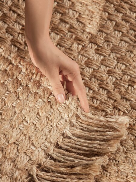 Hanse Home, Kusový koberec Handloom 106335 Fjord Natural Gold, 160x230, béžová, chodba / předsíň