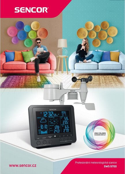 Sencor SWS 9700 Profesionální meteostanice s bezdrátovým senzorem 5v1