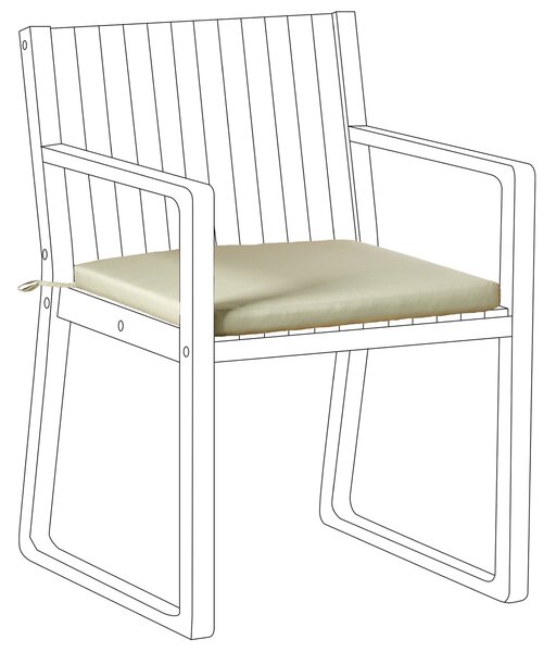 Polštář na zahradní židli SASSARI PREMIUM 46 x 46 cm Světle zelená
