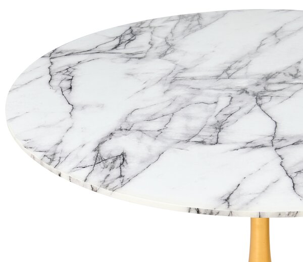 Jídelní stůl BOCA Bílý mramor 120 cm 120 cm