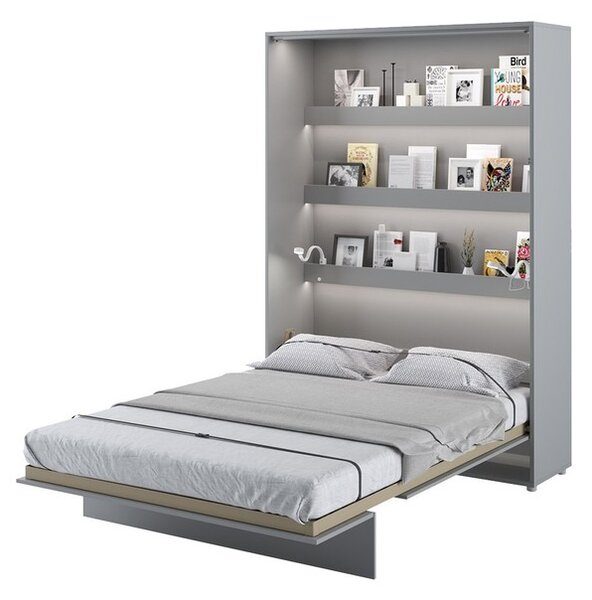 Sklápěcí postel BC-01 140x200 Bed-Concept, Rozměr postele: 140 x 200 cm, Barva: dub artisan, LED světlo s USB: bez LED světla s USB, Vnitřní osvětlení pod policemi: bez osvětlení políc 5902928409758